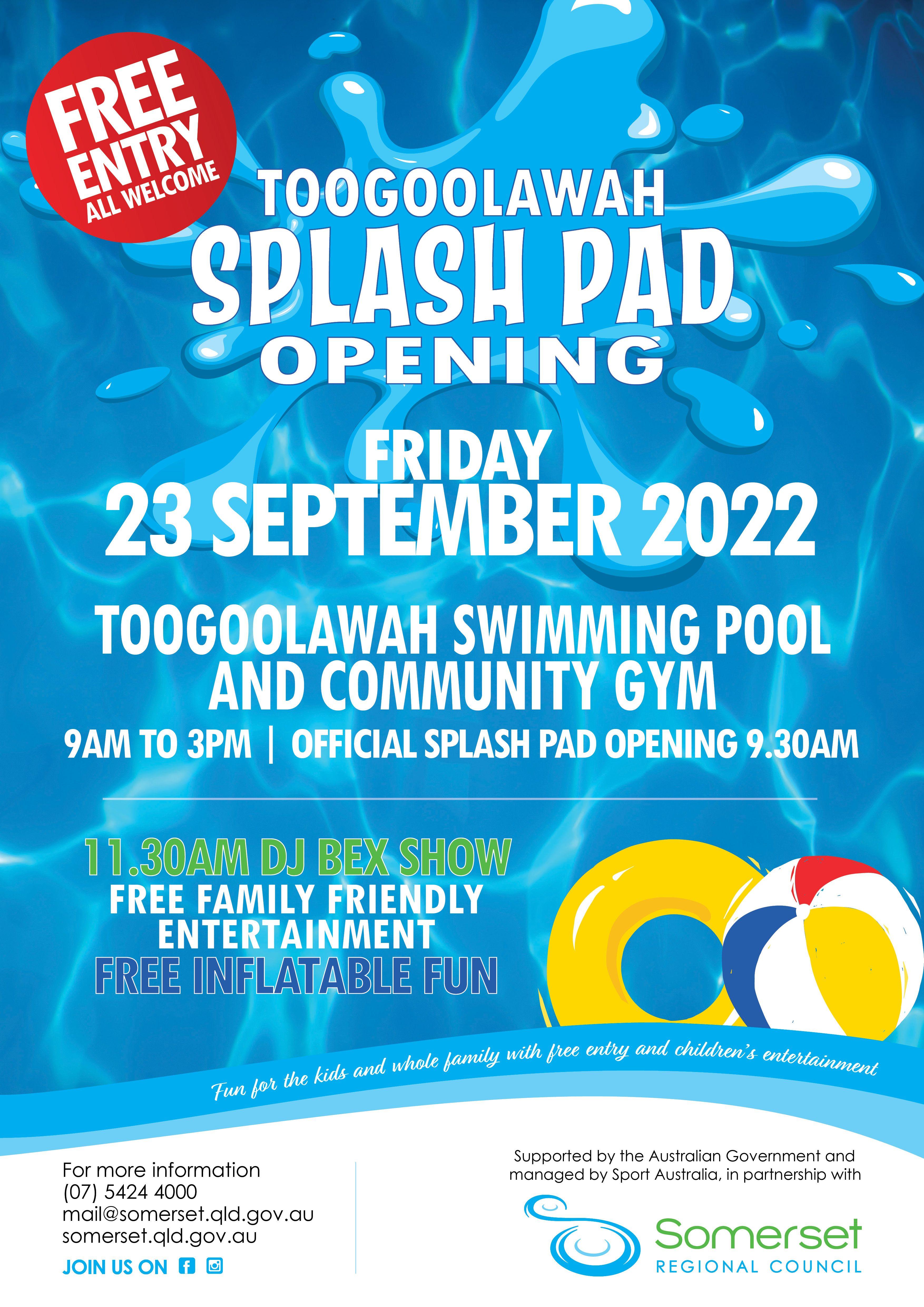 Toogoolawah Splash Pad Opening Somerset Regional Council